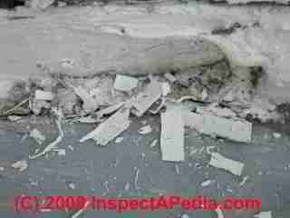 Photograph of paint failure details